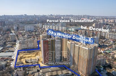 De vânzare apartament cu 1 cameră + debara - complexul Sky House, Botanica