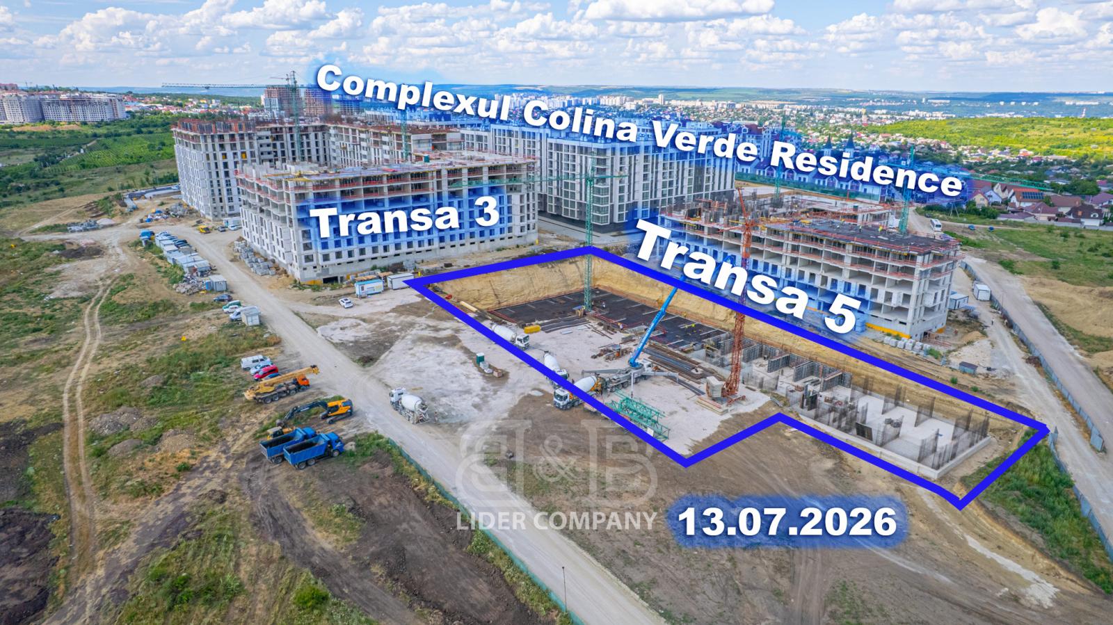 Apartament cu 1 cameră și living - Tranșa 5 Colina Verde, Durlești